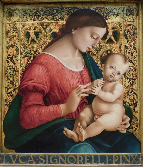 Detail of the Madonna & Child by Luca Signorelli in the Metropolitan Museum of Art, September 2021