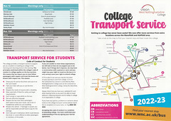 WNC College Transport  timetable 2022-2023 (1 of 3)