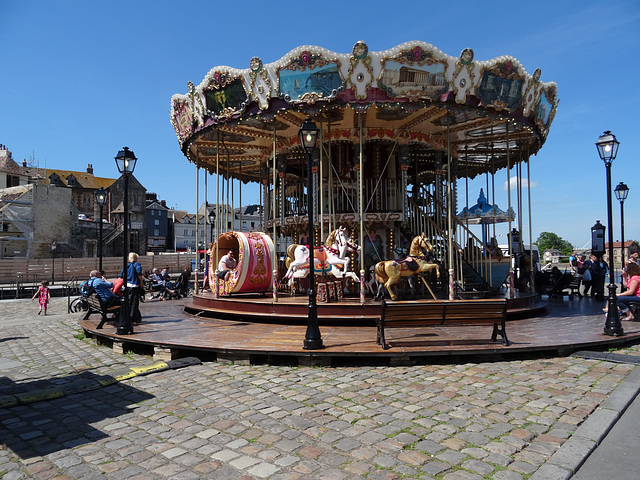 Carousel at the quay in Honfleur