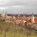 Prague Castle and the Cathedral  of St Nicholas from the park by Strahov Monastry, Prague