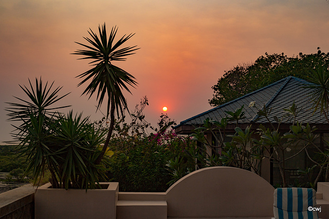 The sun sinks fast in these climes -Nandgaon beach, India