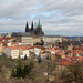 Prague Castle and the Cathedral  of St Vitus from the Park by Strahov Monastry, Prague