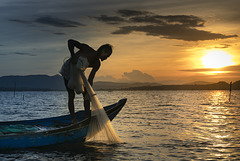 Pêche au Crépuscule, Vietnam