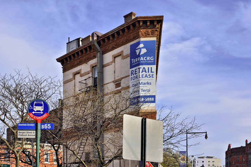 Bus Stop to Downtown Brooklyn – Bergen Street near Flatbush Avenue, Park Slope, Brooklyn, New York