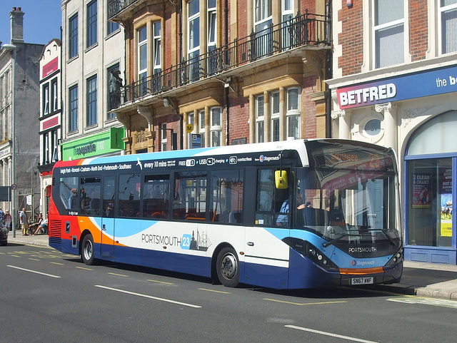 DSCF4173 Stagecoach South 26161 (SN67 WWF) in Portsmouth - 2 Aug 2018 DSCF4173 Stagecoach South 26161 (SN67 WWF) in Portsmouth - 2 Aug 2018