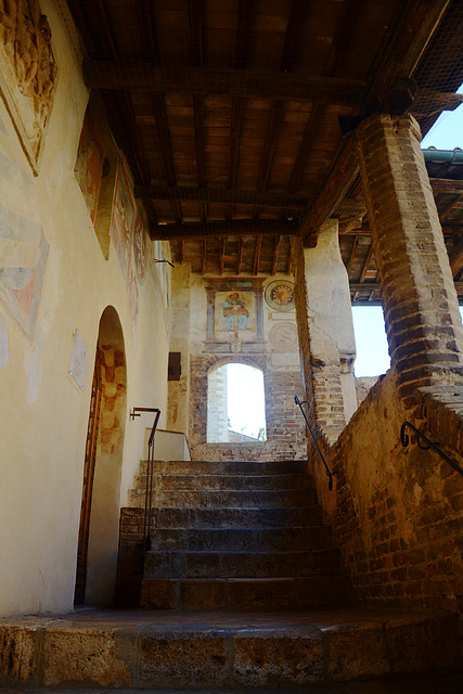 Italy, San Gimignano, Initial Stage of Climb to Torre Grossa from Palazzo Comunale