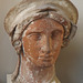Cypriot Terracotta Head of a Woman with a Diadem and Earrings in the Louvre, June 2013