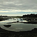 étang du Ter, marée basse vue sur la cité de la voile LORIENT