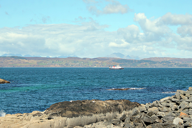 CalMac Ferry heading for Mallaig 19th April 2024.