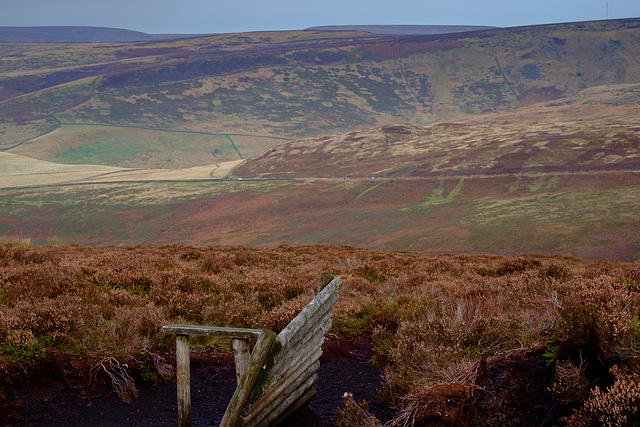 The Snake Pass road over the Pennines