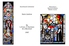 Southwark Cathedral + Saint Andrew + Mauritz & Maisie Mulder-Canter memorial + by Lee, Harrison & Marshall + 1987