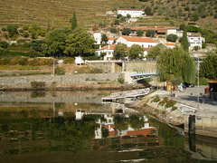 Mouth of Pinhão River on Douro River.