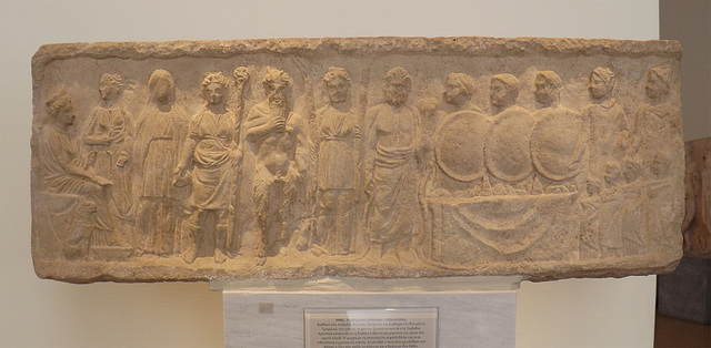 Votive Relief from Livadia in the National Archaeological Museum in Athens, May 2014