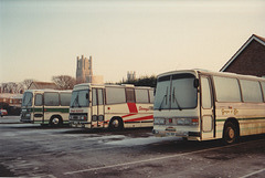 Coaches parked in Ely – 30 Dec 1992 (184-2)