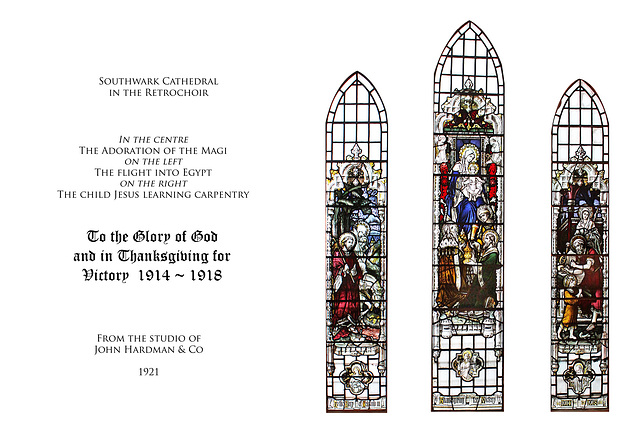 Southwark Cathedral Thanksgiving for Victory WW1 Hardman 1921