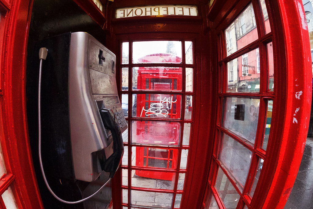 Telephone Box Royal Mile Edinburgh