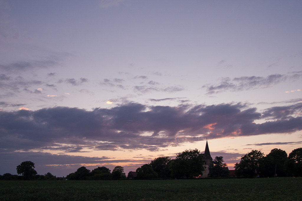 June 3: sunset over Datchworth