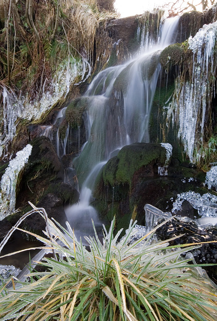 Icy Waterfall near Blacka Hill, Totley