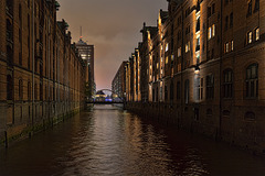 Speicherstadt night