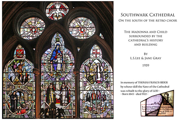 Southwark Cathedral Thomas Rider window Lee & Gray 12 12 2018