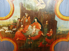 Uelitz, barocke Deckenmalerei in der Dorfkirche