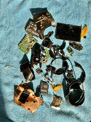 If you have ever wondered what happens when you run over a Panasonic Lumix camera with a Stiga Front Deck Mulching Mower!