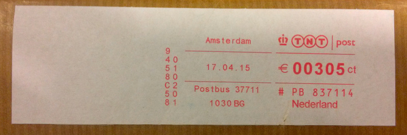 Pitney Bowes franking machine impression