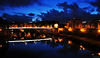 nachts auf der Ponte Sant' Angelo - Blick zur Ponte Vittorio (© Buelipix)