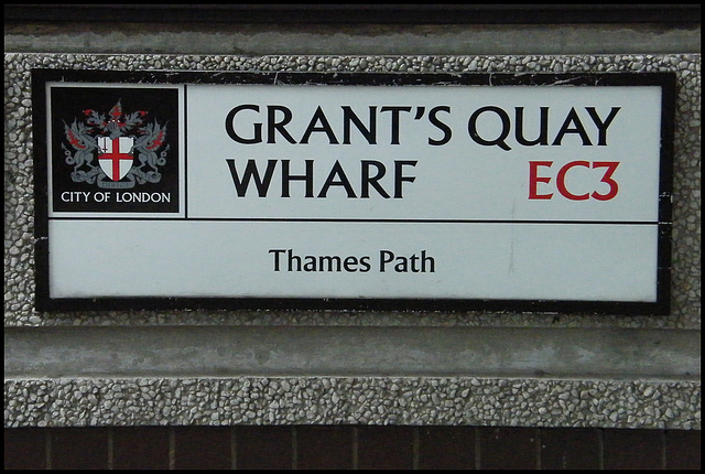 Grant's Quay Wharf street sign