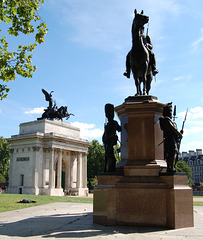 Wellington Arch and Memorial, Hyde Park Corner, Westminster, London