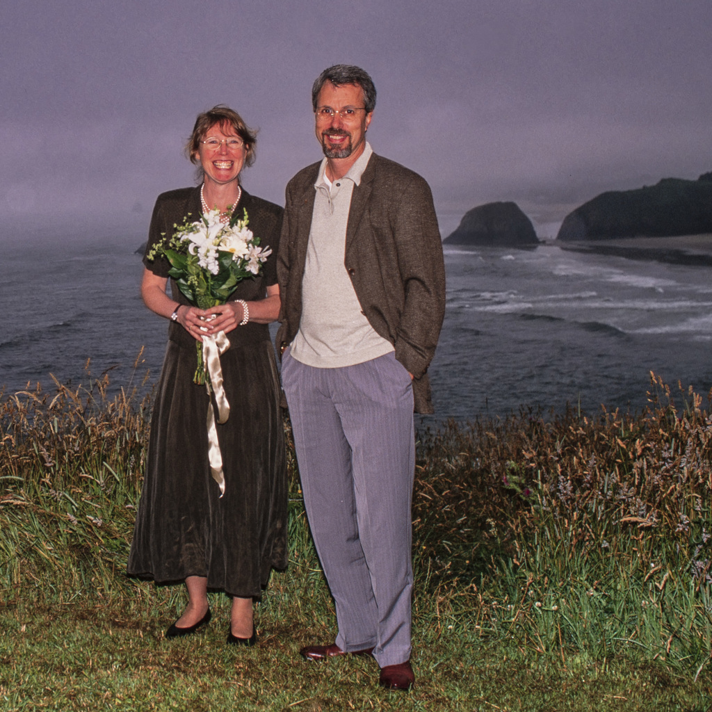 Our wedding on Ecola Point, Ecola State Park, Cannon Beach in 2004 AWP 1433