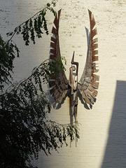 bird sculpture  171 church street , stoke newington, london
