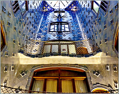 Barcellona : Casa Batlló - i quattro piani superiori visti dall'interno