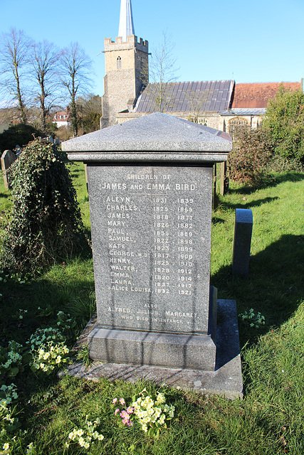 Memorial in Saint Peter's Churchyard, Yoxford, Suffolk