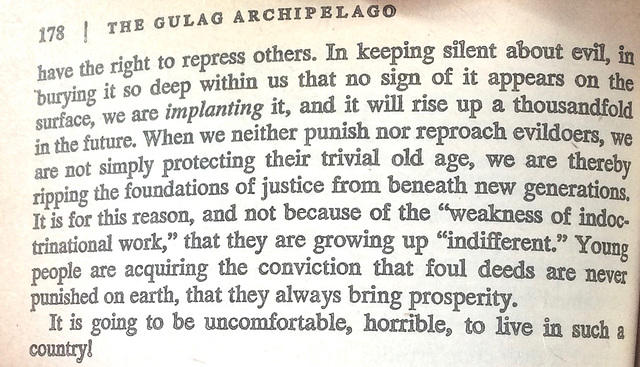 Gulag Archipelago – On the need to rise up against evil