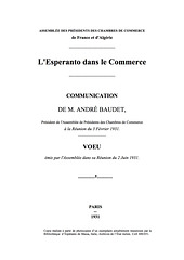 André Baudet — "L'espéranto dans le commerce"