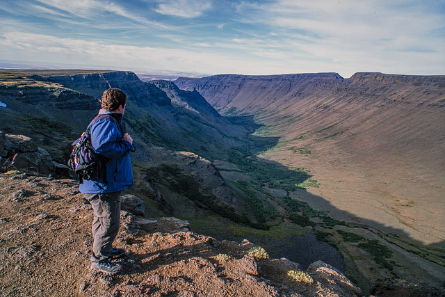 You on the edge of glaciated Kieger Gorge on Steens Mt. AWP 1578