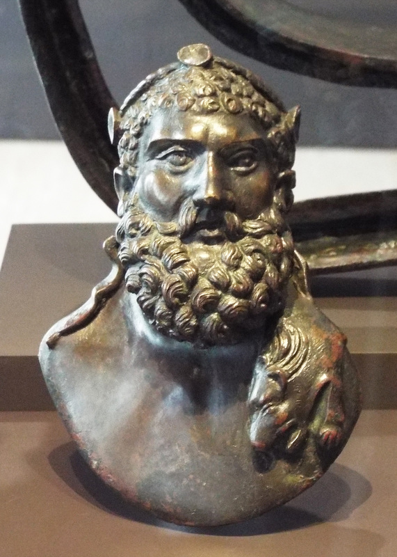 Applique with Hercules in the Archaeological Museum of Madrid, October 2022