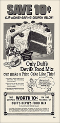 Duff's Cake Mix Ad, 1950