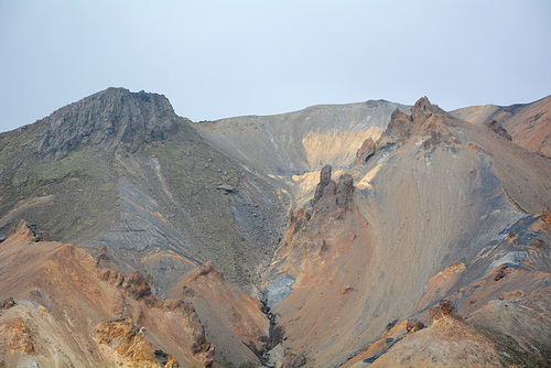 Iceland, Colorful Mountains of Landmannalaugar Close-Up