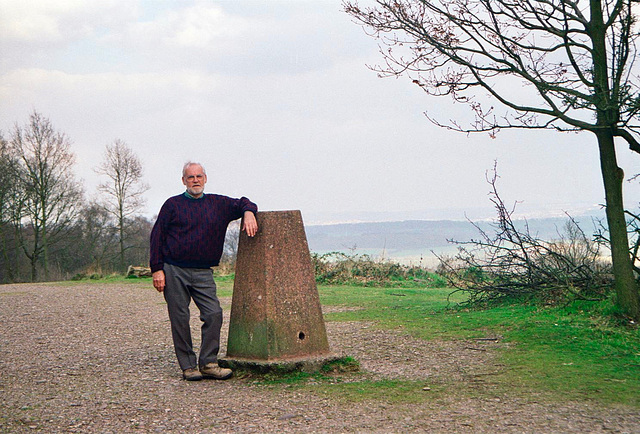 Trig Point (164m) on Kinver Edge (Scan from 1999)