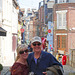 Our travel buddies posing happily in Honfleur