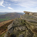 Bamford Edge rocks and Win Hill