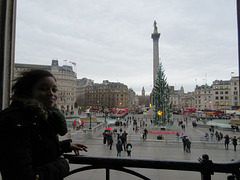 Trafalgar Square and Big Ben from National Gallery