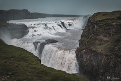 Der Gullfoss Wasserfall
