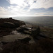 Bamford Edge in silhouette