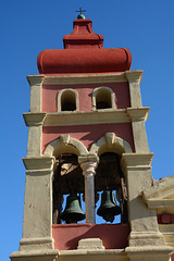 Greece, Kerkyra-City, The Bell Tower of the Holy Church of the Virgin Mary Mandrakina