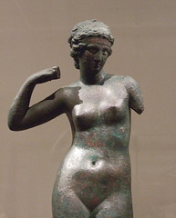 Detail of a Bronze Statuette of Aphrodite in the Metropolitan Museum of Art, October 2010