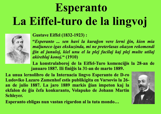 Esperanto, la ejfel-turo de la lingvoj (EO)