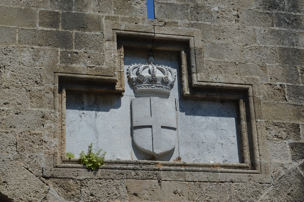 Rhodes, The Knights Symbols on the Wall of the Palace of the Grand Master